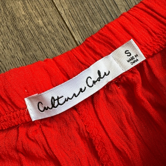 Culture Code Boho Red Wrap Palazzo Pants - Picture 2 of 4